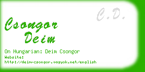 csongor deim business card